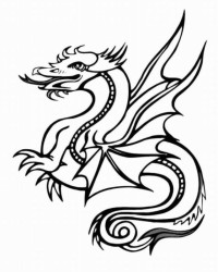 Malvorlage Drache kostenlos 5