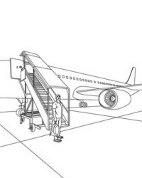 Malvorlage Flugzeug kostenlos 2