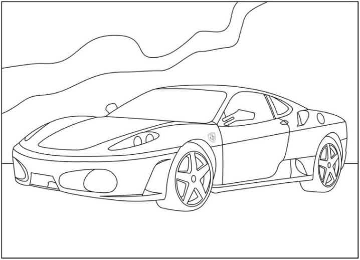Ferrari Malvorlage | Coloring and Malvorlagan