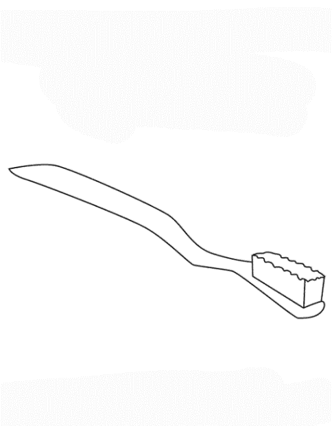 Ausmalbilder zum Drucken Malvorlage Zahnbürste kostenlos 2